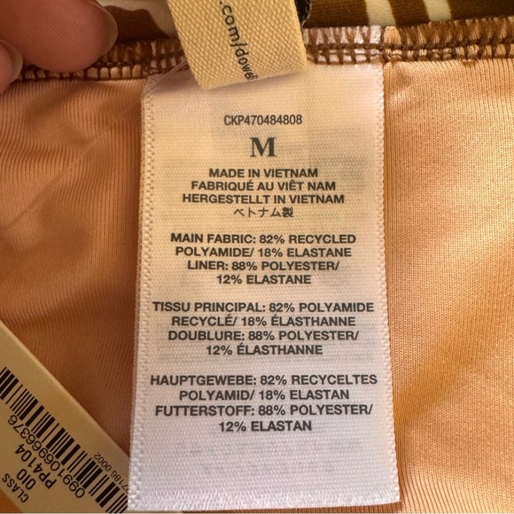 NWT Madewell High-Rise Crossover Bikini Bottom in Abstract Flora Sepia Size M - Picture 10 of 10